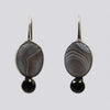 Agate and Black Onyx Drop Earrings