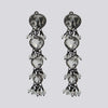 Large Clear Quartz Clip On Earrings With Dangles
