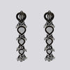 Large Clear Quartz Clip On Earrings With Dangles