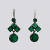 Faceted Green Onyx Earrings