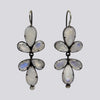 Rainbow Moonstone Flower Drops with Dangles
