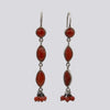 Long Coral Earrings With Dangles