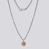 Etched Om Disc Gold Pendant Necklace