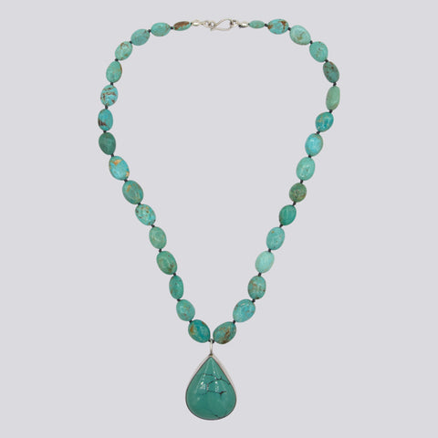 Knotted Turquoise Necklace - KNTTQ-4