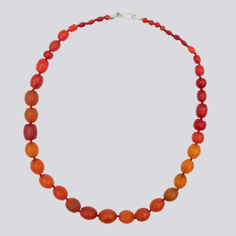 Knotted Antique African Bead Necklace