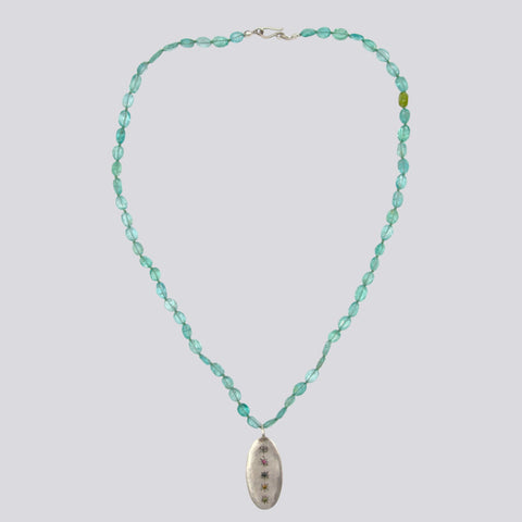 Knotted Apatite Necklace - KNTAP-7