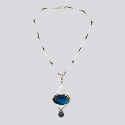 Large Labradorite Pendant Necklace