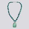 Knotted Chrysocolla and Chrysoprase Necklace - KNTCHRS-2