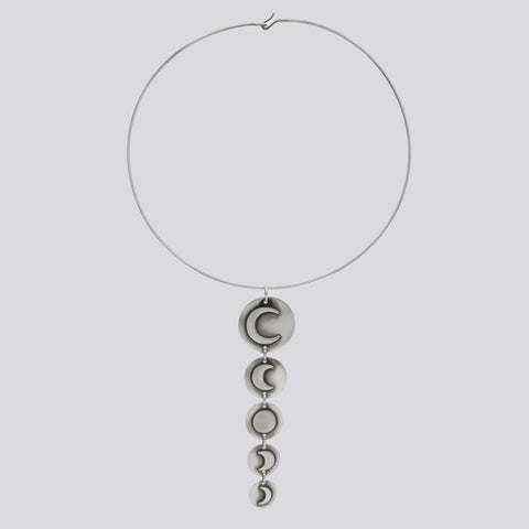 Long Phases Of The Moon Pendant Necklace - NECKLACE 9
