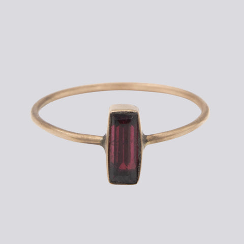 Garnet Baguette Ring - Size 8 - R10KG ARCHIVE 23