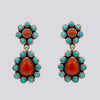 Coral and Turquoise Earrings - EARRINGS 38