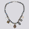 Knotted Labradorite Charm Necklace