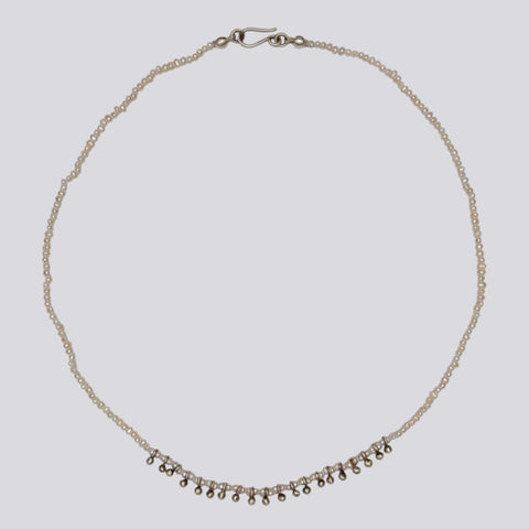 Pearl Necklace With Ball Pendants