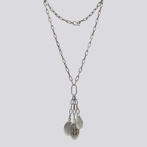 Chain Necklace with Charm Drops Necklace - NECKLACE 11