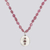 Knotted Pink Sapphire Necklace With Star Set Stone Pendant