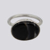 Banded Black Onyx Ring - Size 6 - RING 104