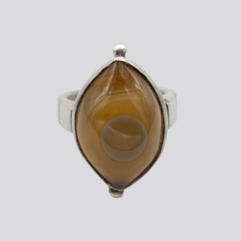 Eye Agate Ring - Size 6 - RING 106