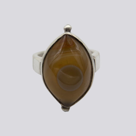 Eye Agate Ring - Size 6 - RING 106