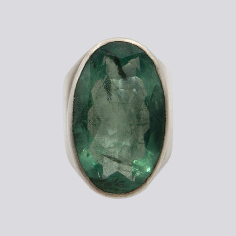 Large Faceted Apatite Ring - Size 5 - RING 110