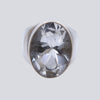 Faceted Clear Quartz Ring - Size 8 - RING 111
