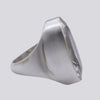 Large Faceted Clear Quartz Ring - Size 9 - RING 112