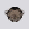 Faceted Smokey Quartz Ring - Size 8 - RING 114