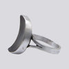 Chocolate Moonstone Moon Ring - Size 8 - RING 122