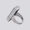 Large Banded Black Onyx Ring - Size 8 - RING 124