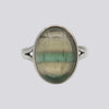 Sterling Silver Ring with Fluorite - Size 7 1/2 - RING 128