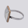 Faceted Sterling Silver Ring with 10K Rose Gold - RING 146