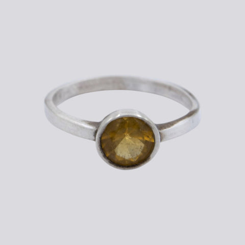 Faceted Citrine Ring - Size 6 - RING 154