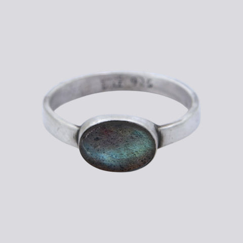 Cabochon Labradorite Ring - Size 6 - RING 158