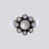 Grey Moonstone Flower Ring - Size 8 - RING 165
