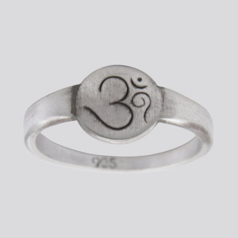 Etched Om Ring - Size 9 - RING 167