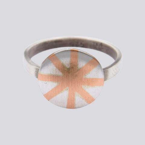 Copper Inlay Ring - Size 6 - RING 168