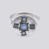 Star Set Rainbow Moonstone Ring - Size 7 - RING 169