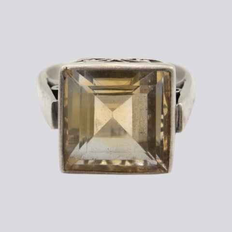 Faceted Citrine Ring - Size 6 1/2 - RING 172