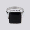 Faceted Black Onyx Ring - Size 7 - RING 173