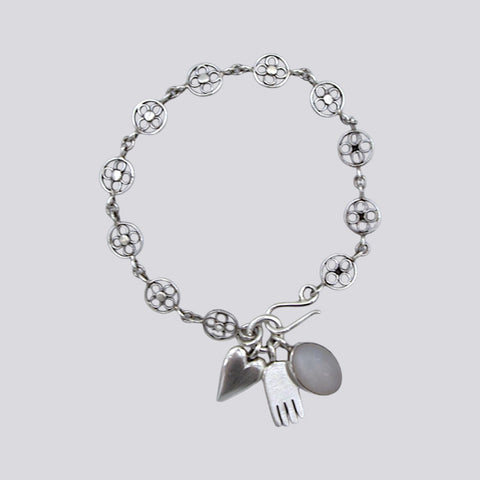 Filigree Bracelet With Charms - BRACELET 9