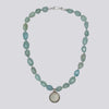 Knotted Aquamarine And Green Moonstone Necklace