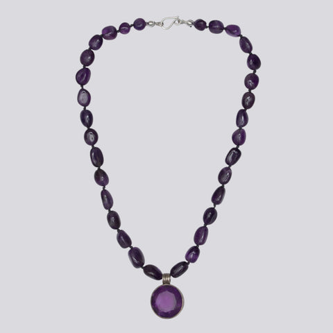 Knotted Amethyst Necklace