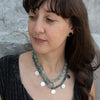 Knotted Fluorite Necklace with Discs
