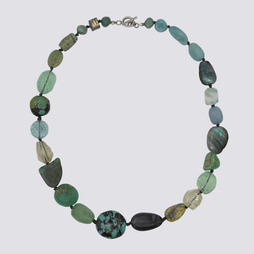 Knotted Mixed Stone Necklace - KNTMX-8