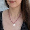 Knotted Pink Sapphire Necklace With Star Set Stone Pendant