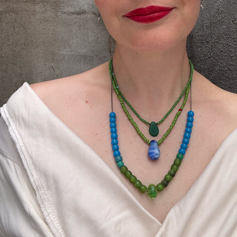 Antique African Bead Necklace - 128