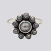 Grey Pearl Flower Ring - Size 5 - RING 178