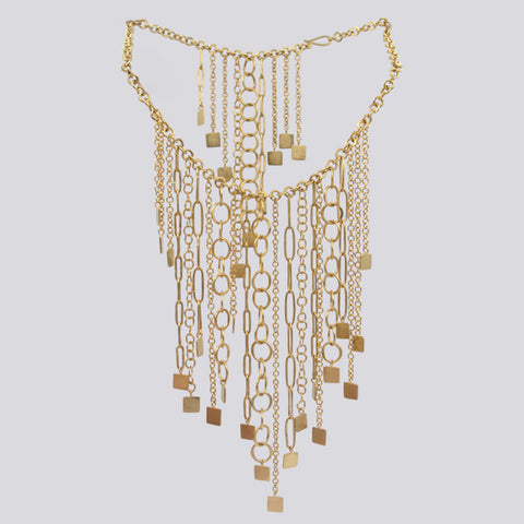 Front and Back Assorted Drops Necklace - NECKLACE 7