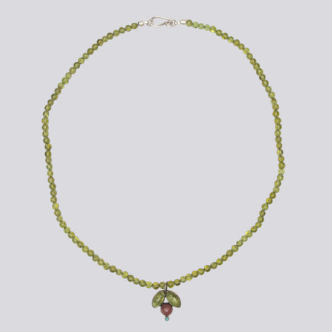 Peridot Necklace with Pendant - NECKLACE 16