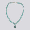 Knotted Apatite Necklace With Apatite Pendant - NECKLACE 21