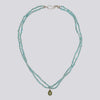 Apatite Necklace With Peridot Pendant - NECKLACE 22